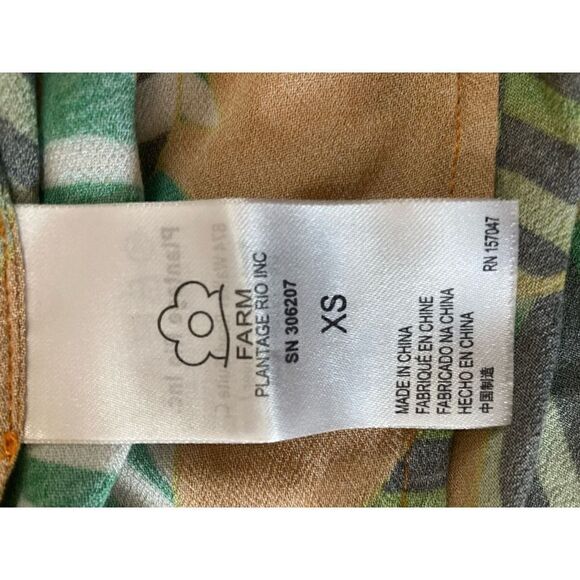 FARM RIO Mixed Striped Bananas Maxi Wrap Dress, Size XS - Picture 13 of 14